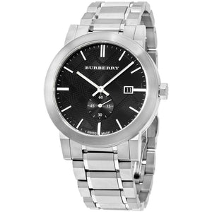 Burberry The City Black Dial Silver Steel Strap Watch for Men - BU9901 Buy Now By Burberry