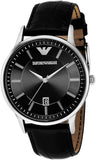 Emporio Armani Renato Analog Black Dial Black Leather Strap Watch For Men - AR11186 Buy Now By Emporio Armani