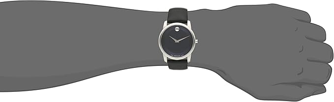 Movado Museum Classic Blue Dial Black Leather Strap Watch for Men - 606610 Buy Now By Movado