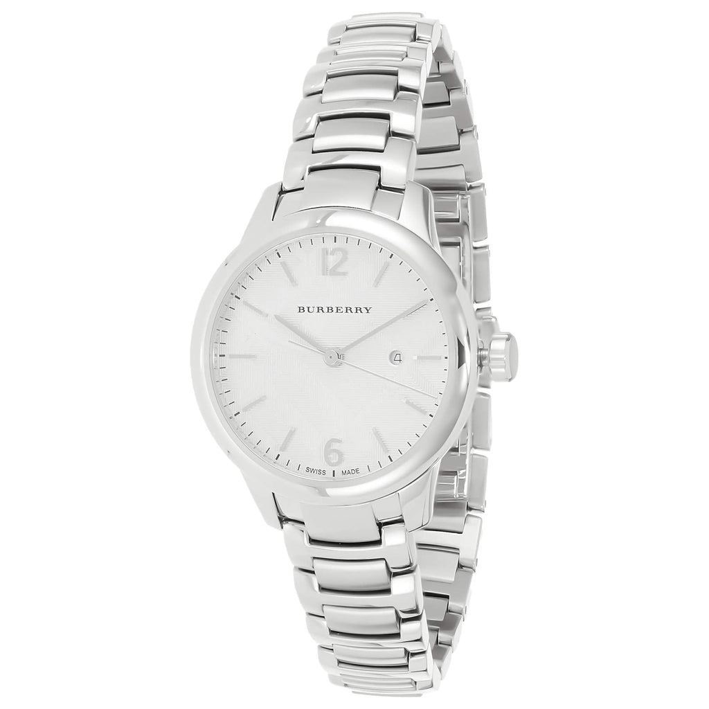 Burberry The Classic Silver Dial Silver Steel Strap Watch for Women - BU10108 Buy Now By Burberry