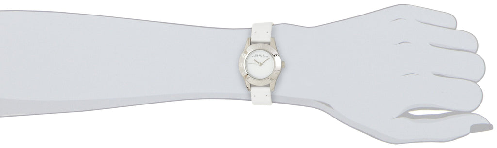 Marc Jacobs Mini Blade White Dial White Leather Strap Watch for Women - MBM1206 Buy Now By Marc Jacobs