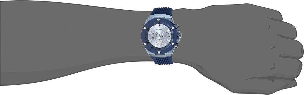 Guess Poseidon Blue Dial Blue Rubber Strap Watch for Men - GW0057G3 Buy Now By Guess