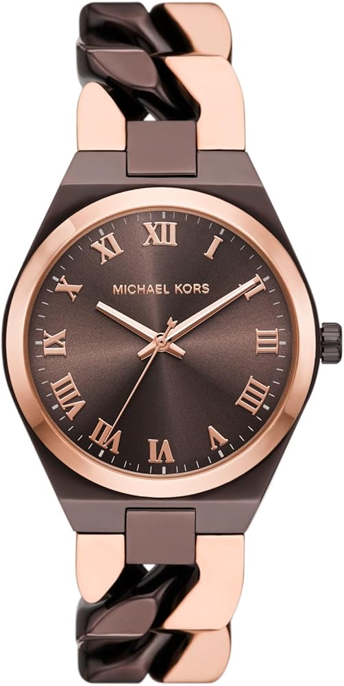 Michael Kors Lennox Analog Brown Dial Two Tone Steel Strap Watch for Women - MK7501 Buy Now By Michael Kors