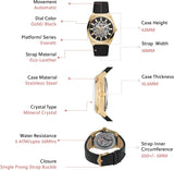 Fossil Everett Automatic Skeleton Black Dial Black Leather Strap Watch for Men - ME3208 Buy Now By Fossil