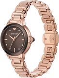 Emporio Armani Mia Quartz Brown Dial Rose Gold Steel Strap Watch For Women - AR11570 Buy Now By Emporio Armani