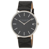 Coach Charles Black Dial Black Leather Strap Watch for Men - 14602157 Buy Now By Coach
