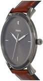 Fossil The Minimalist 3H Grey Dial Brown Leather Strap Watch for Men - FS5479 Buy Now By Fossil