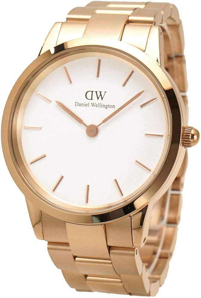 Daniel Wellington Iconic Link White Dial Gold Steel Strap Watch For Men - DW00100343 Buy Now By Daniel Wellington