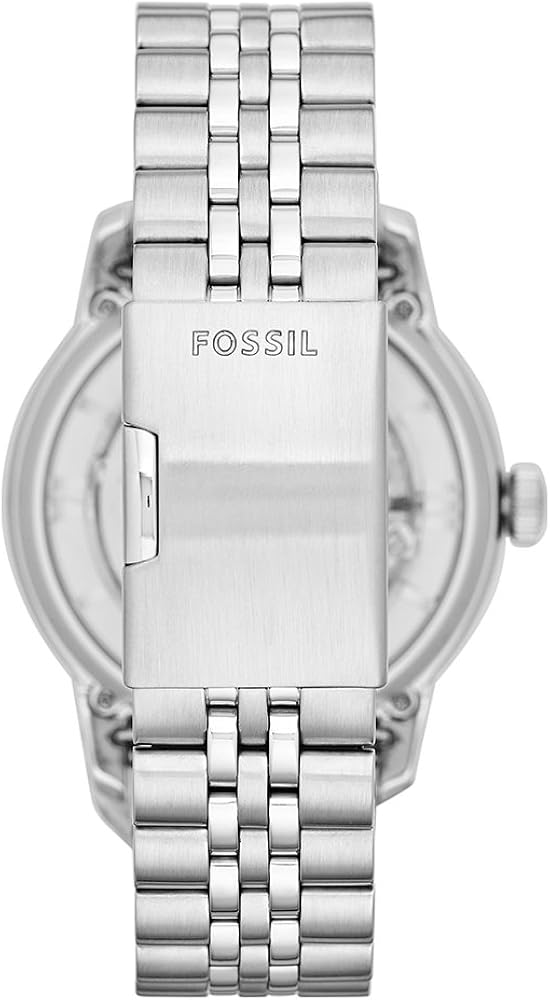 Fossil Townsman Automatic Skeleton Silver Dial Silver Steel Strap Watch for Men - ME3044 Buy Now By Fossil