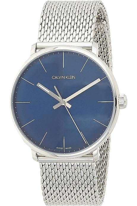 Calvin Klein High Noon Quartz Blue Dial Silver Mesh Bracelet Watch for Men - K8M2112N Buy Now By Calvin Klein
