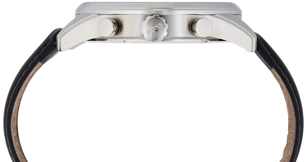 Hugo Boss Skymaster Black Dial Black Leather Strap Watch for Men - 1513782 Buy Now By Hugo Boss