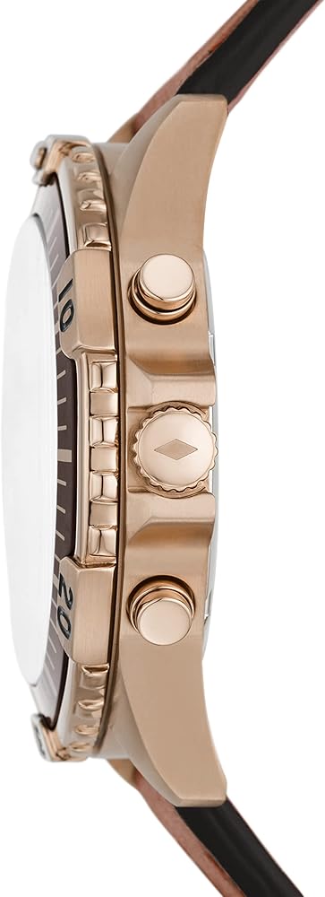 Fossil Garrett Chronograph Brown Dial Brown Leather Strap Watch for Men - FS5867 Buy Now By Fossil