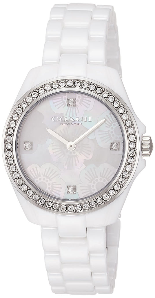 Coach Preston Mother of Pearl Dial White Steel Strap Watch for Women - 14503661 Buy Now By Coach