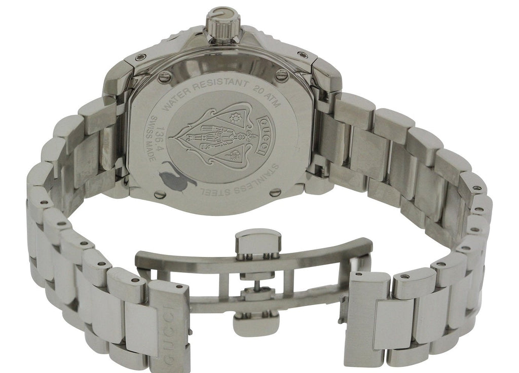 Gucci Dive Mother of Pearl Diamonds Dial Watch For Women - YA136405 Buy Now By Gucci