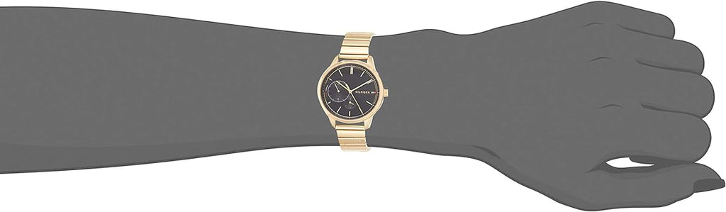 Tommy Hilfiger Brooke Black Dial Gold Steel Strap Watch for Women - 1782019 Buy Now By Tommy Hilfiger