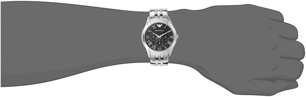 Emporio Armani Classic Chronograph Black Dial Silver Steel Strap Watch For Men - AR1786 Buy Now By Emporio Armani
