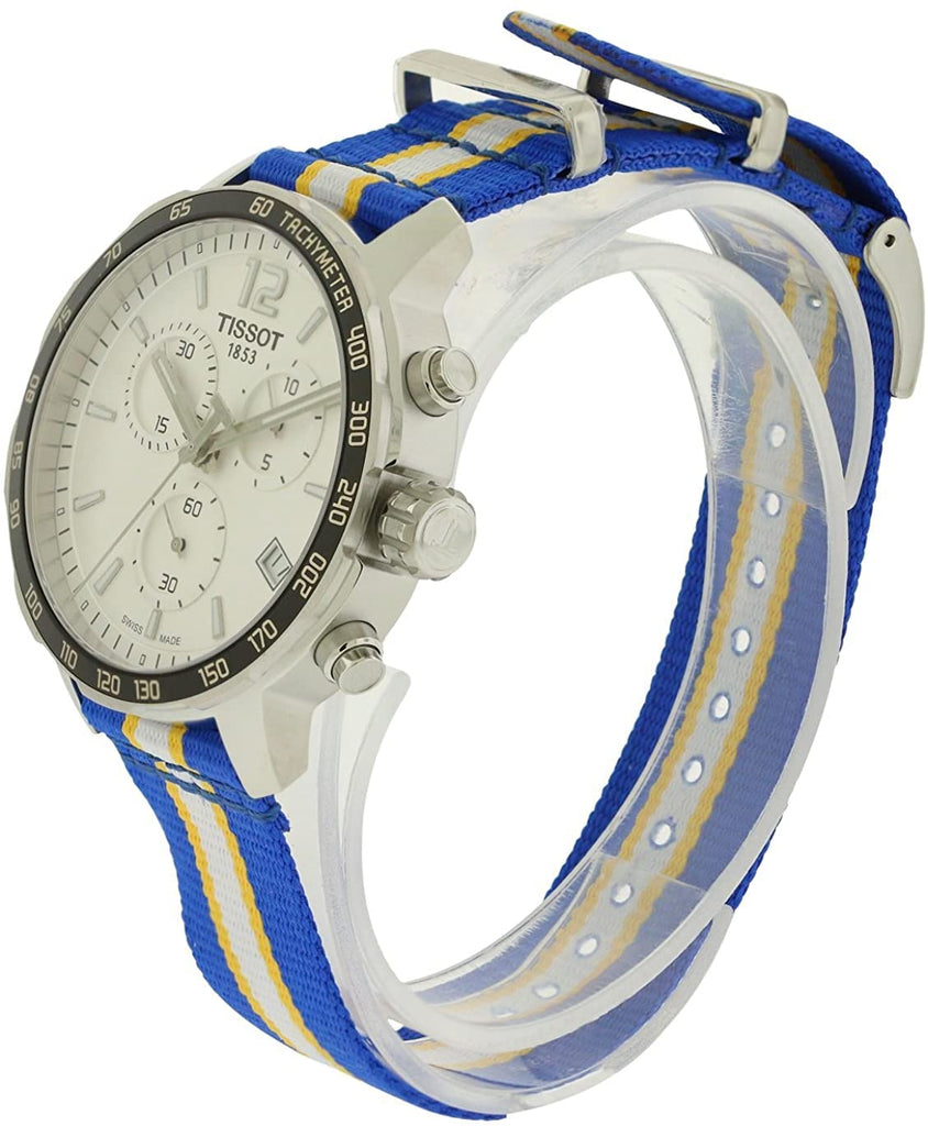 Tissot Quickster Chronograph NBA Golden State Warriors White Dial Two Tone NATO Strap Watch for Men - T095.417.17.037.15 Buy Now By Tissot