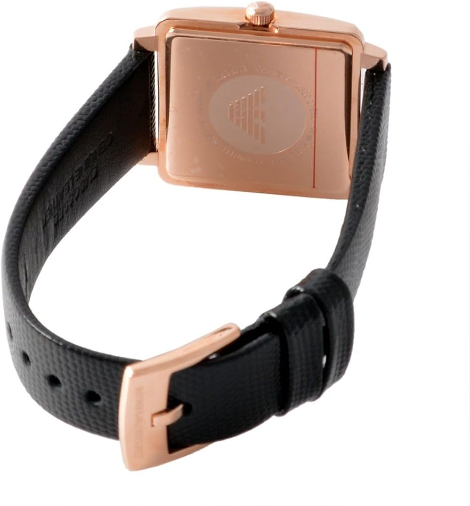 Emporio Armani Gianni T Bar Quartz White Dial Black Leather Strap Watch For Women - AR11408 Buy Now By Emporio Armani