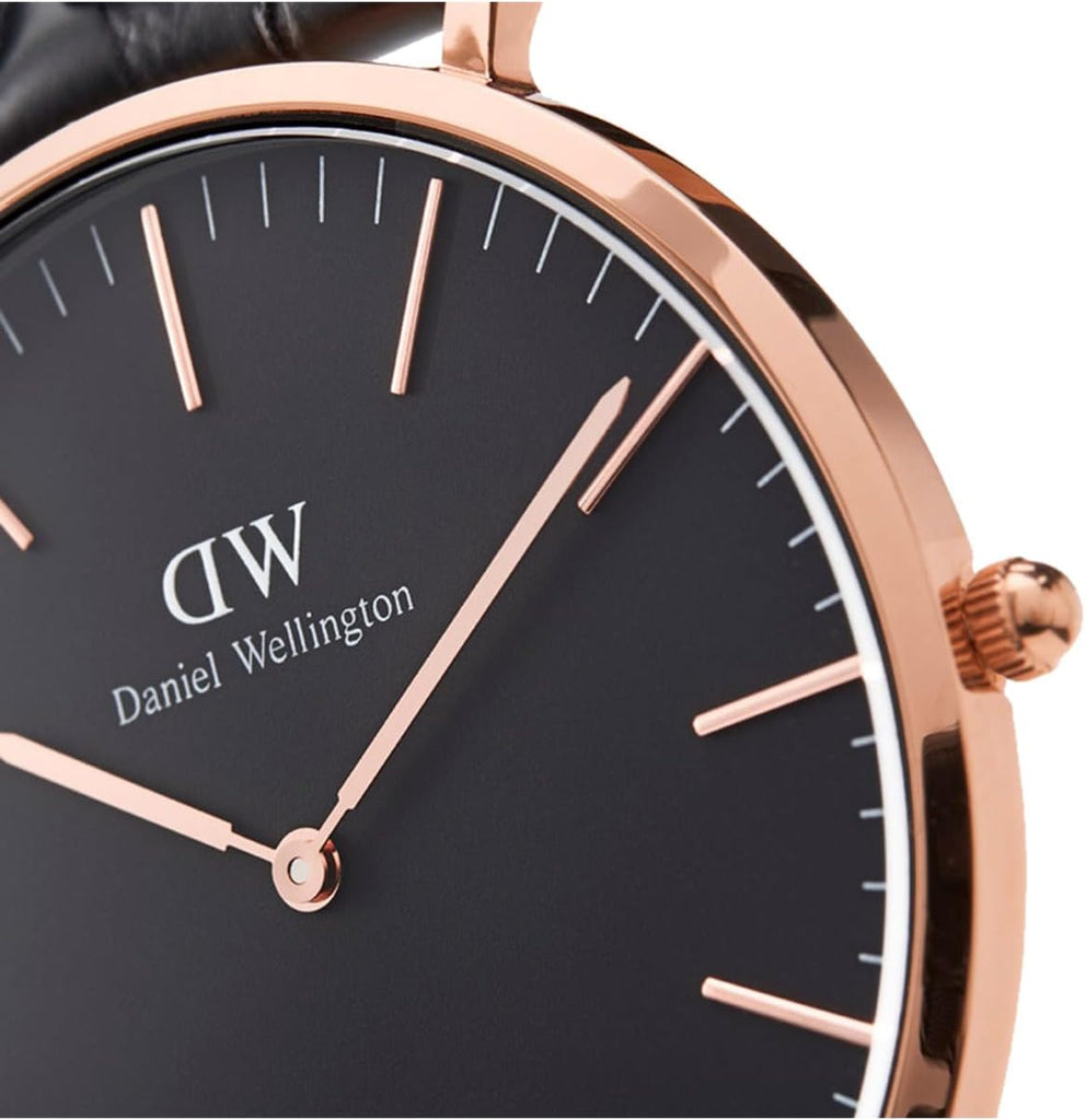 Daniel Wellington Classic Sheffield Black Dial Black Leather Strap Watch For Women - DW00100139 Buy Now By Daniel Wellington