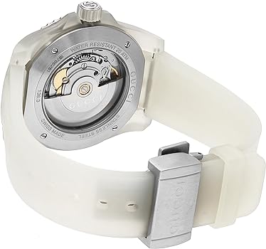 Gucci Dive Automatic White Dial White Rubber Strap Unisex Watch - YA136342 Buy Now By Gucci