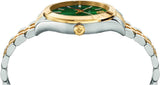 Versace Hellenyium Quartz Green Dial Two Tone Steel Strap Watch For Men - VEVI00620 Buy Now By Versace