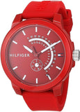 Tommy Hilfiger Denim Quartz Red Dial Red Rubber Strap Watch for Men - 1791480 Buy Now By Tommy Hilfiger