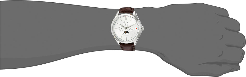 Tommy Hilfiger Oliver Quartz White Dial Brown Leather Strap Watch for Men - 1791304 Buy Now By Tommy Hilfiger