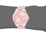 Michael Kors Slim Runway Pink Dial Pink Steel Strap Watch For Women - MK4456 Buy Now By Michael Kors