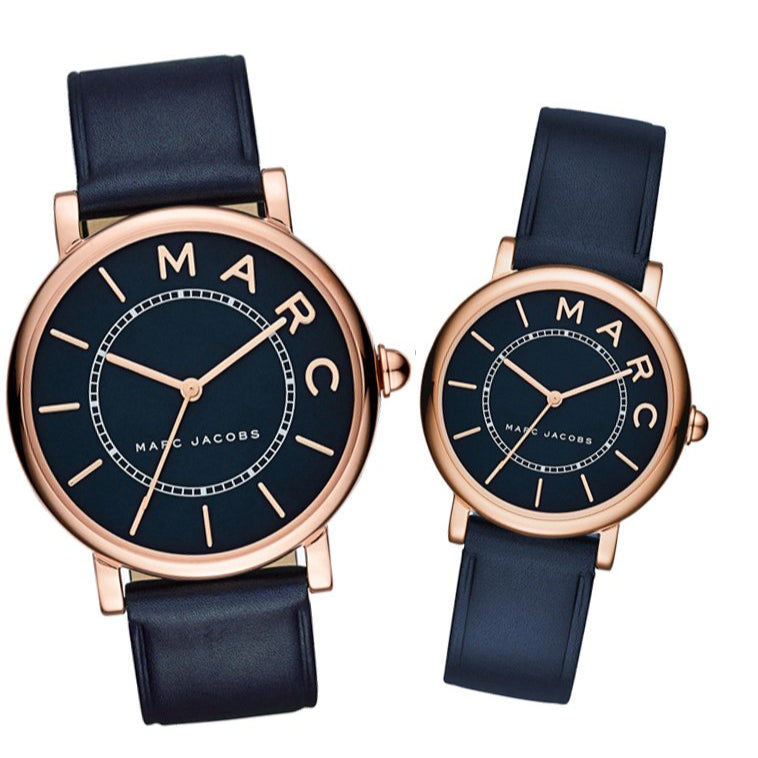 Marc Jacobs Roxy Navy Blue Dial Navy Blue Leather Strap Watch for Women - MJ1539 Buy Now By Marc Jacobs