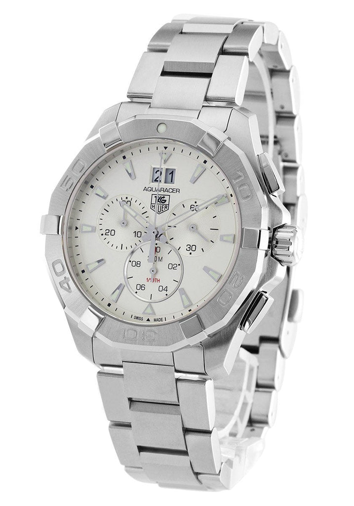 Tag Heuer Aquaracer White Dial Silver Steel Strap Watch for Men - CAY1111.BA0927 Buy Now By Tag Heuer