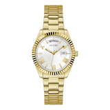 Guess Luna White Dial Gold Steel Strap Watch for Women - GW0308L2 Buy Now By Guess