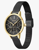 Hugo Boss Symphony Black Dial Black Mesh Bracelet Watch for Women - 1502601 Buy Now By Hugo Boss