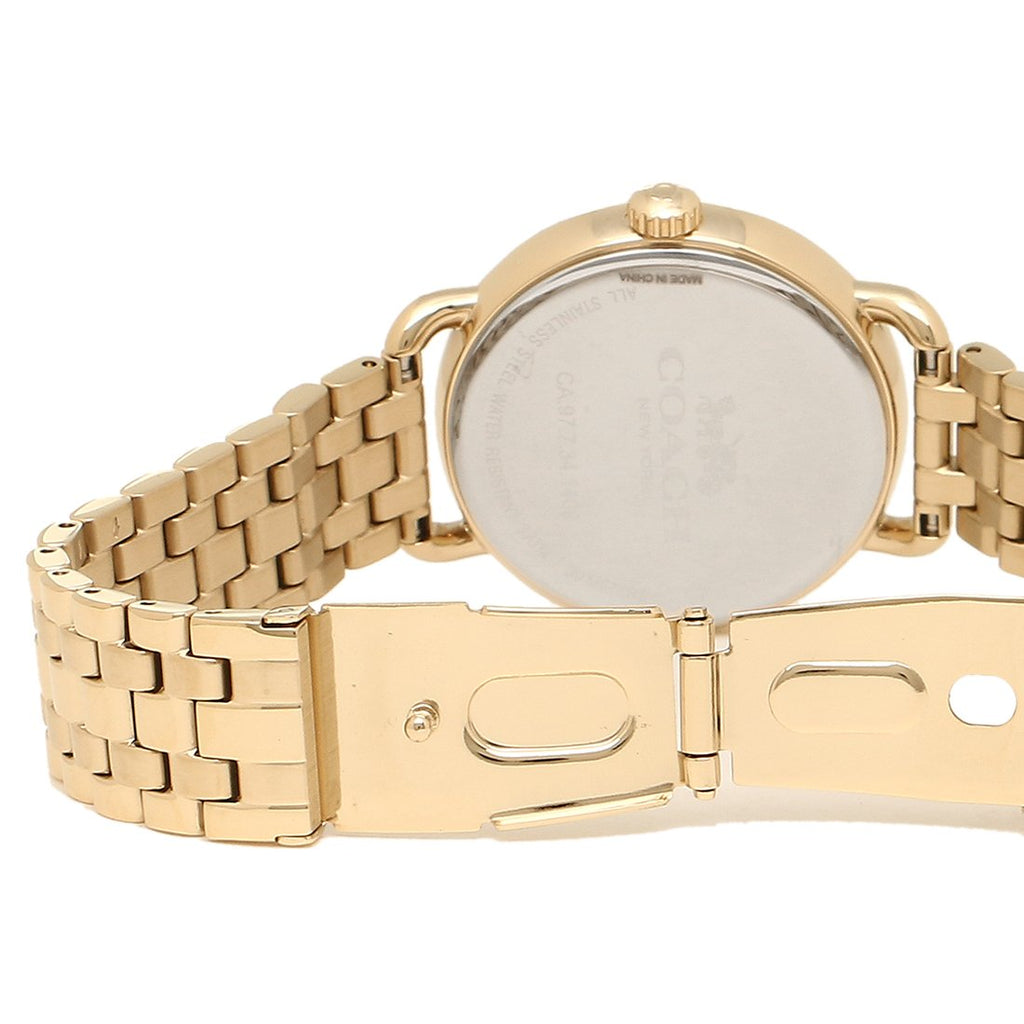 Coach Delancey Black Dial Gold Steel Strap Watch for Women - 14502813 Buy Now By Coach