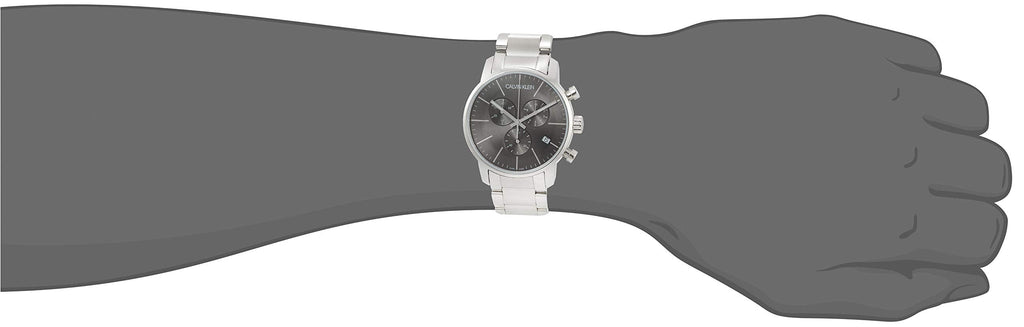 Calvin Klein City Chronograph Black Dial Silver Steel Strap Watch for Men - K2G27143 Buy Now By Calvin Klein