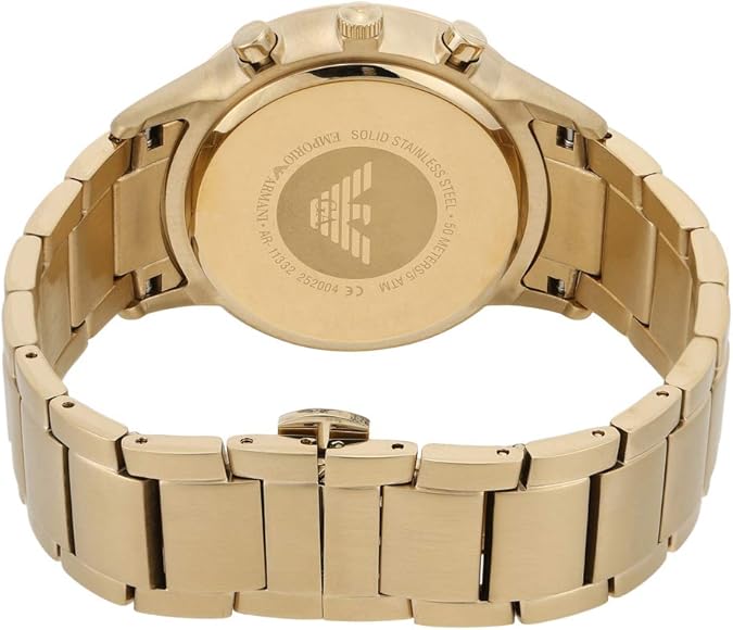 Emporio Armani Renato Chronograph White Dial Gold Steel Strap Watch For Men - AR11332 Buy Now By Emporio Armani