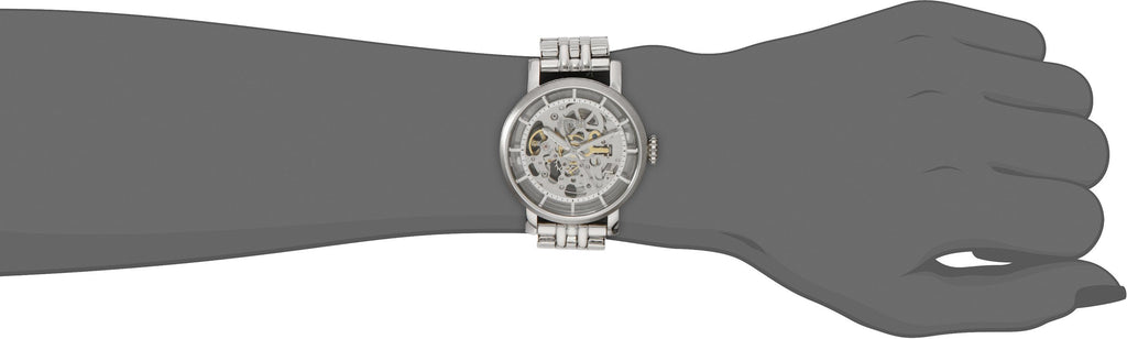 Fossil Boyfriend Automatic Skeleton Silver Dial Silver Steel Strap Watch for Women - ME3067 Buy Now By Fossil