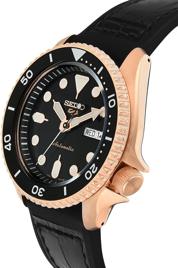 Seiko 5 Sport SKX Automatic Black Dial Black Silicone Strap Watch For Men - SRPD76K1 Buy Now By Seiko