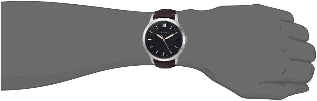 Fossil The Minimalist 3H Black Dial Brown Leather Strap Watch for Men - FS5464 Buy Now By Fossil