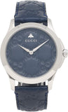 Gucci G Timeless Quartz Blue Dial Blue Leather Strap Watch For Men - YA1264032 Buy Now By Gucci