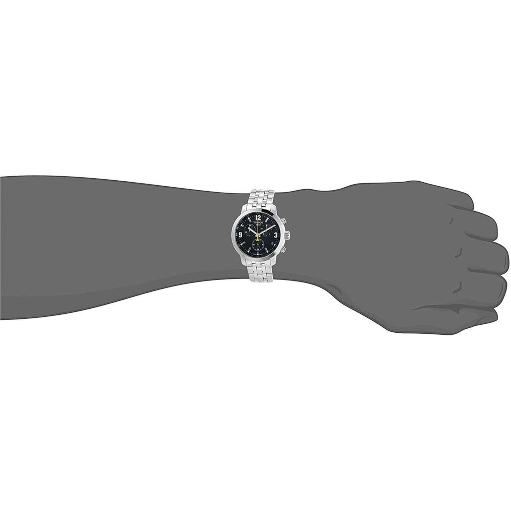 Tissot PRC 200 Chronograph Black Dial Stainless Steel Watch For Men - T0554171105700 Buy Now By Tissot