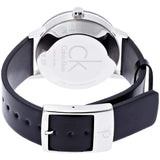 Calvin Klein Post Minimal Silver Dial Black Leather Strap Watch for Men - K7621192 Buy Now By Calvin Klein