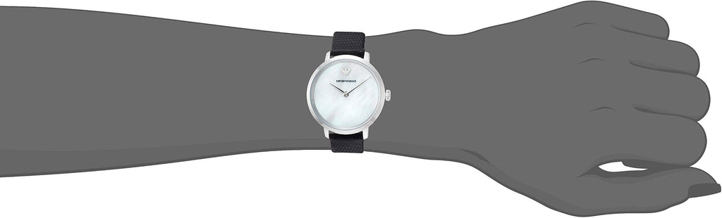 Emporio Armani Modern White Dial Black Leather Strap Watch For Women - AR11159 Buy Now By Emporio Armani