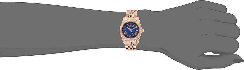 Michael Kors Lexington Quartz Blue Dial Rose Gold Steel Strap Watch For Women - MK3272 Buy Now By Michael Kors