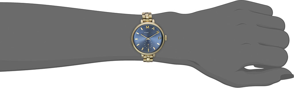 Marc Jacobs Sally Blue Dial Gold Steel Strap Watch for Women - MBM3366 Buy Now By Marc Jacobs