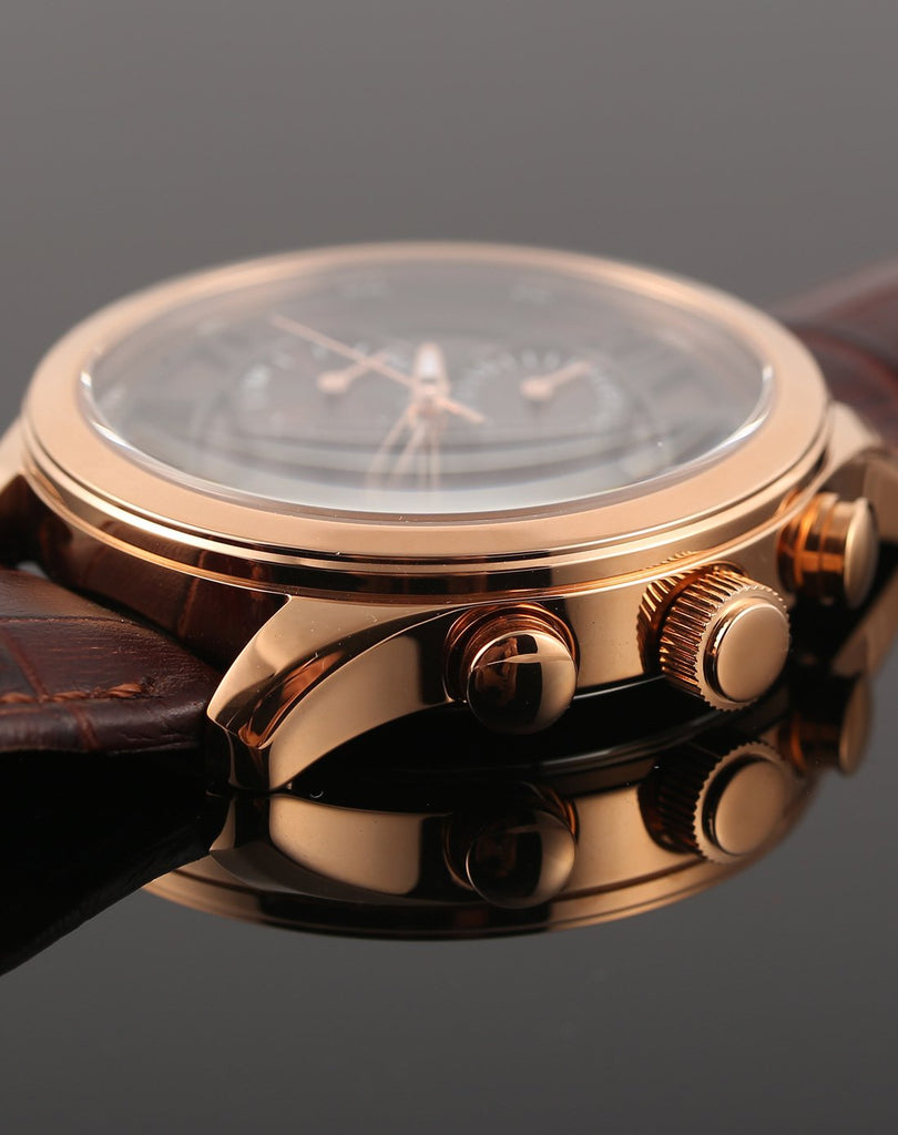 Guess Analog Chronograph Brown Dial Brown Leather Strap Watch For Men - W14052G2 Buy Now By Guess