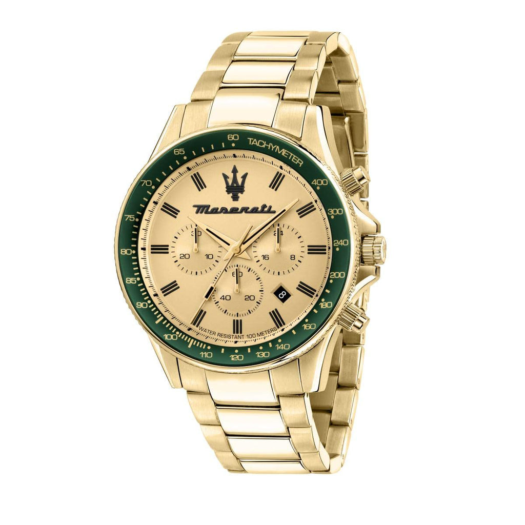 Maserati SFIDA Quartz Yellow Dial Gold Strap Watch For Men - R8873640005 Buy Now By Maserati