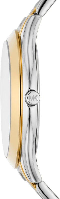 Michael Kors Slim Runway Three Hand Silver Dial Two Tone Steel Strap Watch For Women - MK4735 Buy Now By Michael Kors