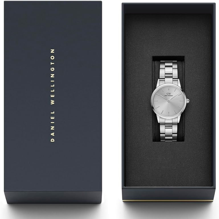 Daniel Wellington Iconic Link Unitone Silver Dial Silver Steel Strap Watch For Women - DW00100402 Buy Now By Daniel Wellington
