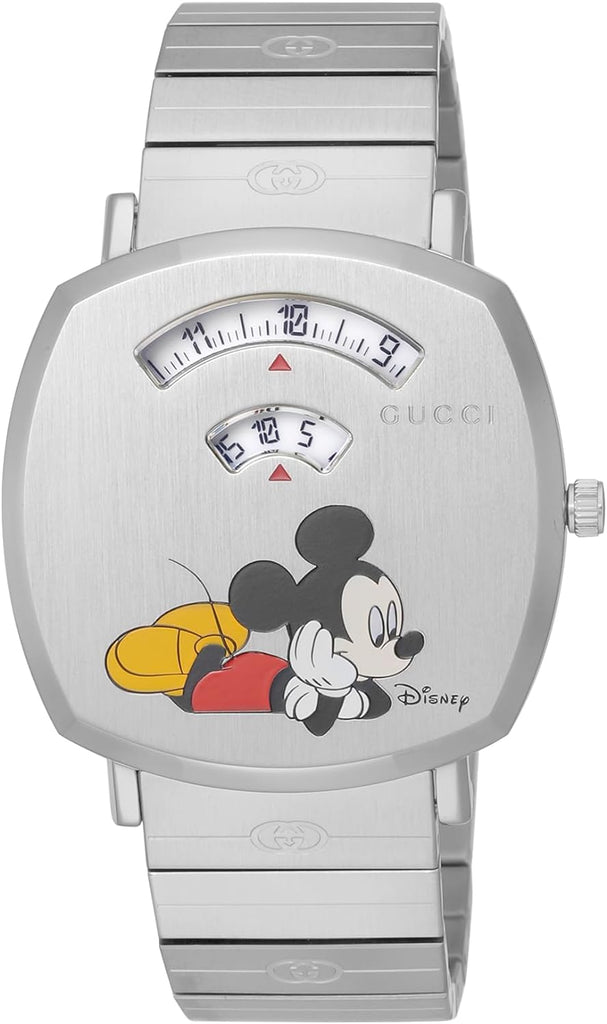 Gucci Grip Disney Mickey Mouse Silver Dial Silver Steel Strap Watch For Women - YA157418 Buy Now By Gucci
