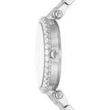 Michael Kors Parker Three Hand Mother of Pearl White Dial Silver Steel Strap Watch For Women - MK4694 Buy Now By Michael Kors